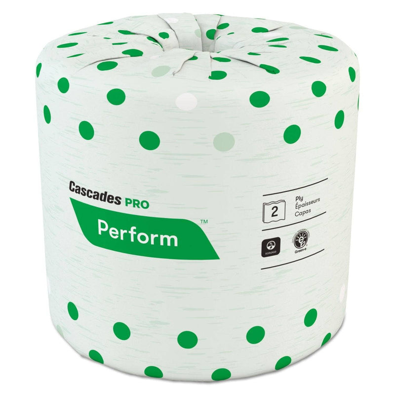 Cascades Perform Standard Bathroom Tissue, Septic Safe, 2-Ply, White, 4 X 3 1/2, 336 Sheets/Roll, 48 Rolls/Carton - CSDB340 - TotalRestroom.com
