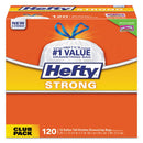 Hefty Strong Tall Kitchen Drawstring Bags, 13 Gal, 0.9 Mil, 23.75" X 27", White, 360/Carton - PCTE84562CT - TotalRestroom.com
