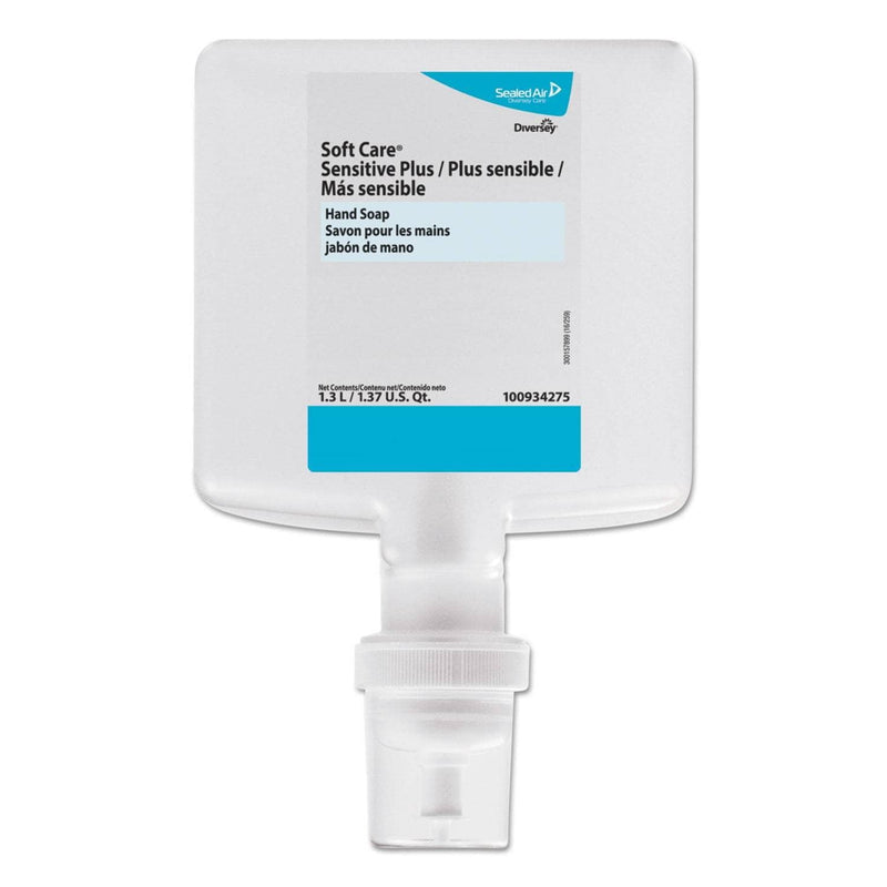 Diversey Soft Care Sensitive Plus Hand Soap, 1.3 L Cartridge, 6/Carton - DVO100934275 - TotalRestroom.com