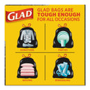 Glad Drawstring Large Trash Bags, 30 Gal, 1.05 Mil, 30" X 33", Black, 15/Box - CLO78966BX - TotalRestroom.com