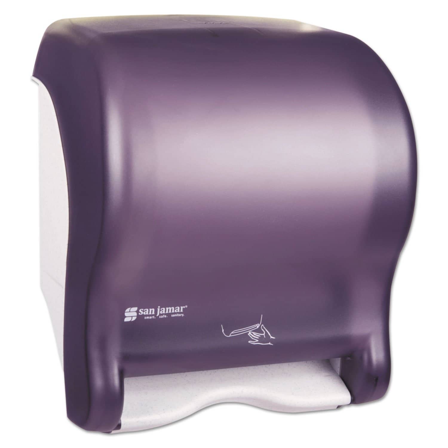 San Jamar Smart Essence Electronic Roll Towel Dispenser, 14.4Hx11.8Wx9.1D, Black, Plastic - SJMT8400TBK - TotalRestroom.com