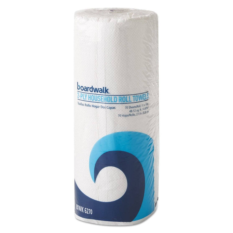 Boardwalk Office Packs Perforated Towels, 2-Ply, White, 9 X 11, 70/Roll, 15 Rolls/Bundle - BWK6270 - TotalRestroom.com