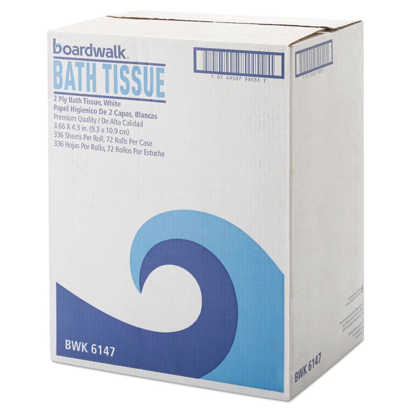 Boardwalk Office Packs Toilet Paper, Septic Safe, 2-Ply, White, 4 X 4, 300 Sheets/Roll, 72 Rolls/Carton - BWK6147 - TotalRestroom.com