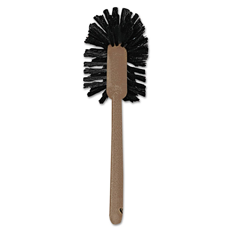 Rubbermaid Commercial-Grade Toilet Bowl Brush, 17" Long, Plastic Handle, Brown - RCP6320 - TotalRestroom.com