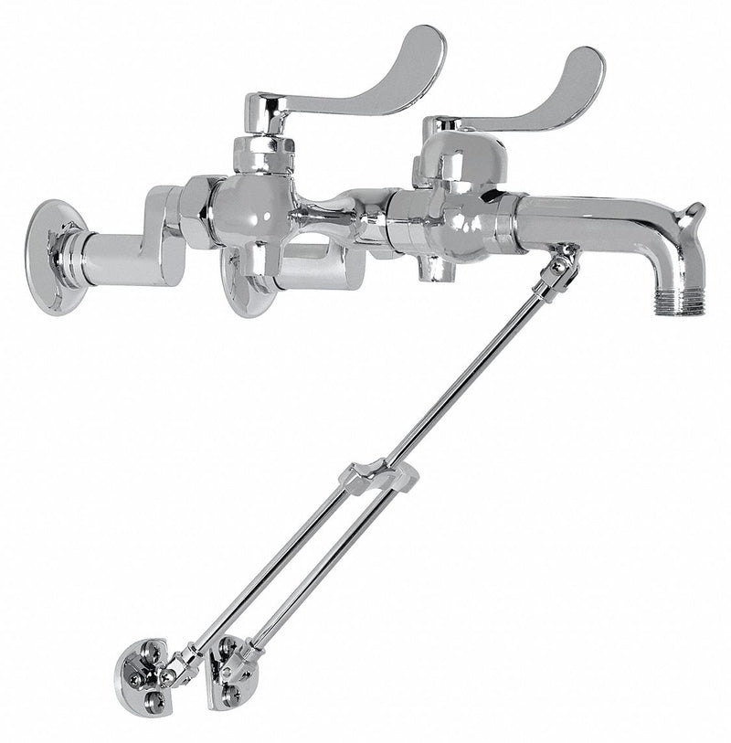 American Standard Straight Service Sink Faucet, Wristblade Faucet Handle Type, 20.0 gpm, Chrome - 8355110.002