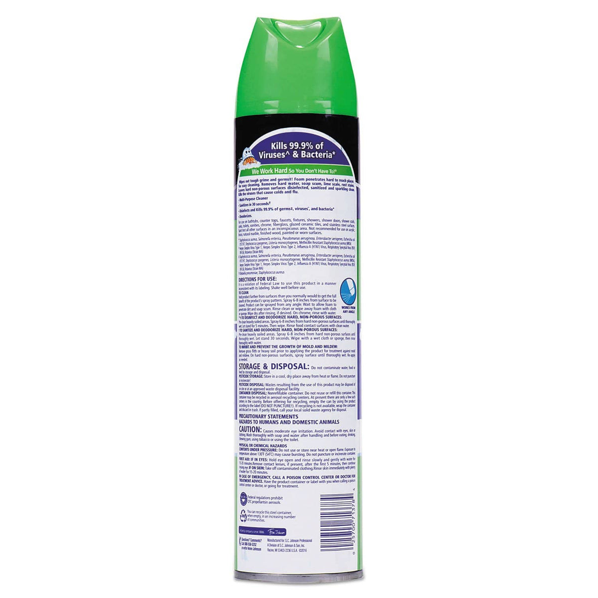 Scrubbing Bubbles Disinfectant Restroom Cleaner, Clean Fresh Scent, 25 Oz Aerosol Can - SJN682264EA - TotalRestroom.com