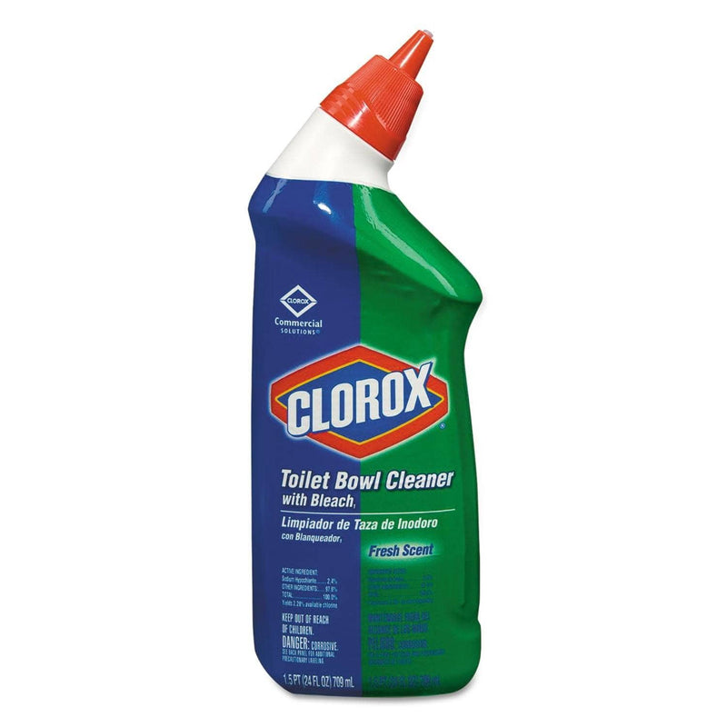 Clorox Toilet Bowl Cleaner With Bleach, Fresh Scent, 24Oz Bottle - CLO00031EA - TotalRestroom.com