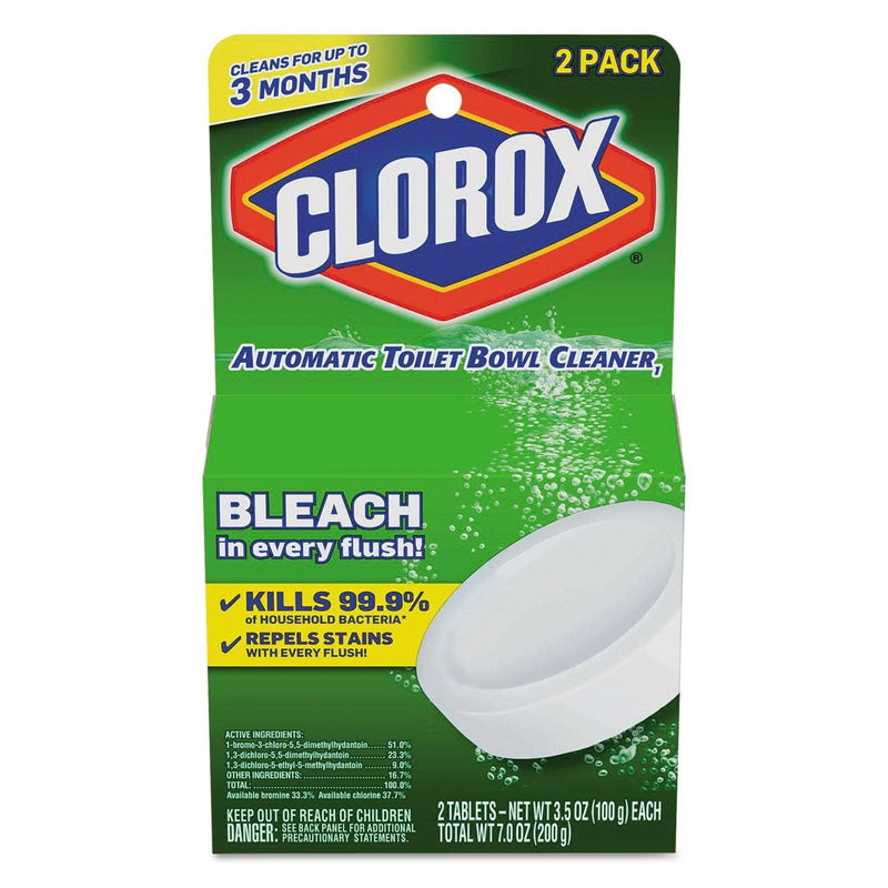 Clorox Automatic Toilet Bowl Cleaner, 3.5 Oz Tablet, 2/Pack, 6 Packs/Carton - CLO30024CT - TotalRestroom.com