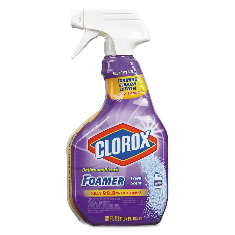 Clorox Bleach Foamer Bathroom Spray, Fresh Scent, 30 Oz Spray Bottle - CLO31088EA - TotalRestroom.com
