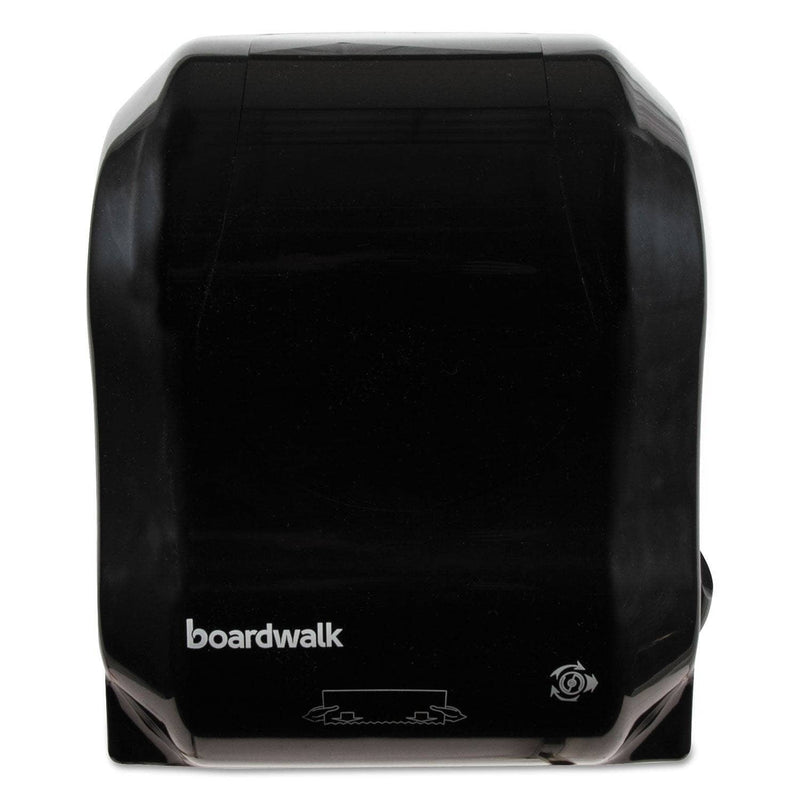 Boardwalk Hands Free Mechanical Towel Dispenser, 13 1/4" X 16 1/4" X 10 1/4", Black - BWK1501 - TotalRestroom.com