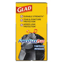 Glad Forceflexplus Drawstring Large Trash Bags, 30 Gal, 1.05 Mil, 30" X 32", Black, 70/Box - CLO70358 - TotalRestroom.com