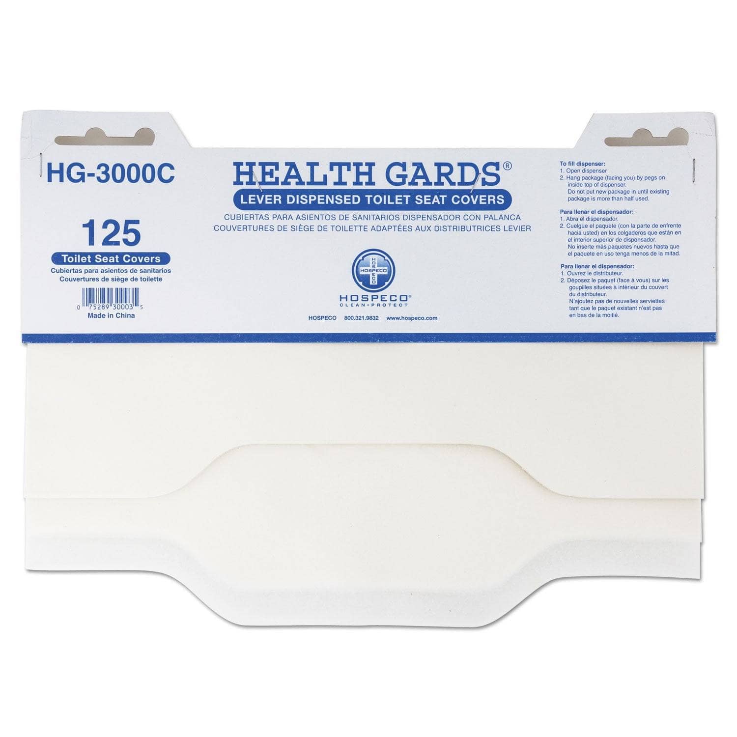 Hospeco Health Gards Toilet Seat Covers, 3000/Carton - HOSHG3000C - TotalRestroom.com