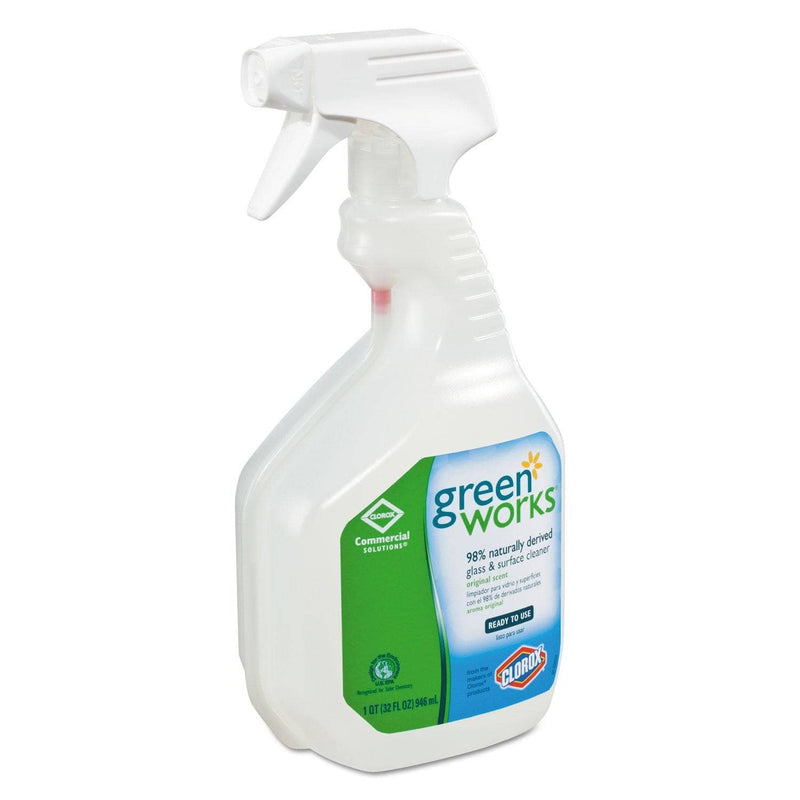 Green Works Glass & Surface Cleaner, Original, 32Oz Smart Tube Spray Bottle, 12/Carton - CLO00459CT - TotalRestroom.com