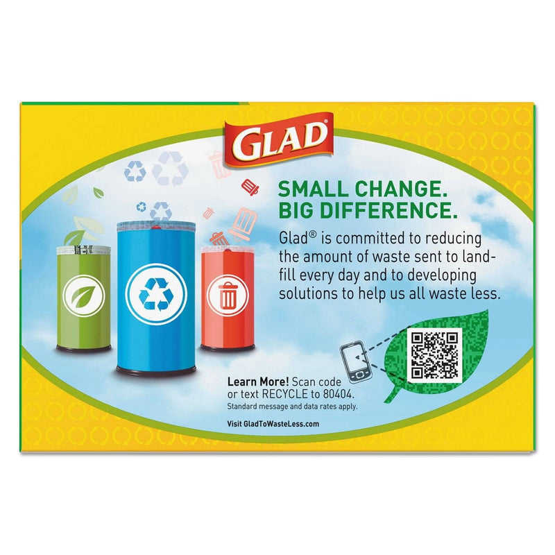 Glad Tall Kitchen Blue Recycling Bags, 13 Gal, 0.9 Mil, 27.38 X