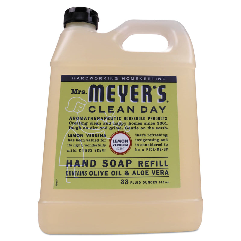 Mrs. Meyer's Clean Day Liquid Hand Soap, Lemon, 33 Oz, 6/Carton - SJN651327 - TotalRestroom.com