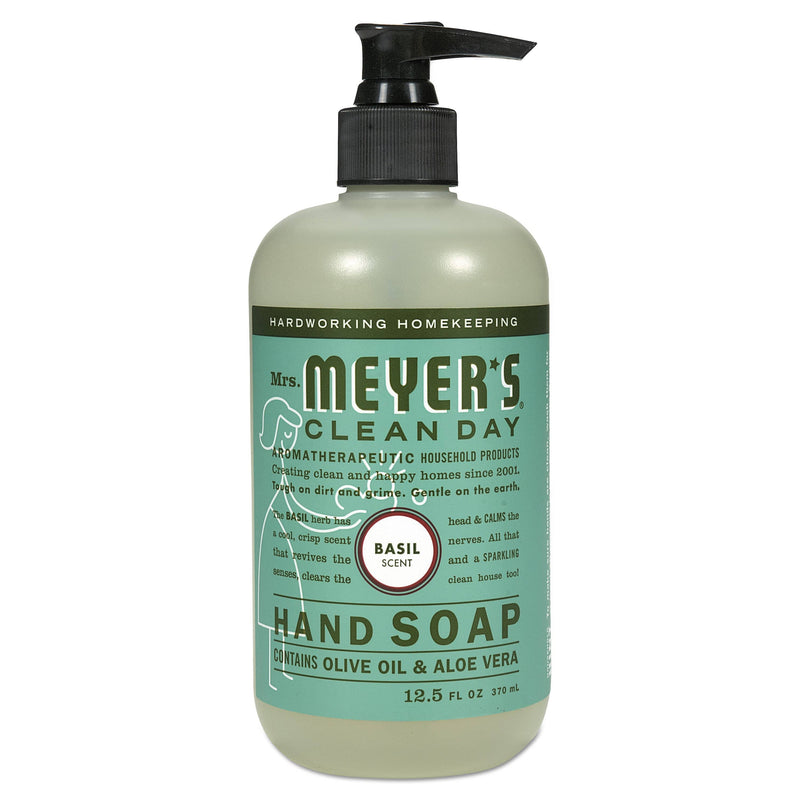 Mrs. Meyer's Clean Day Liquid Hand Soap, Basil, 12.5 Oz - SJN651344EA - TotalRestroom.com