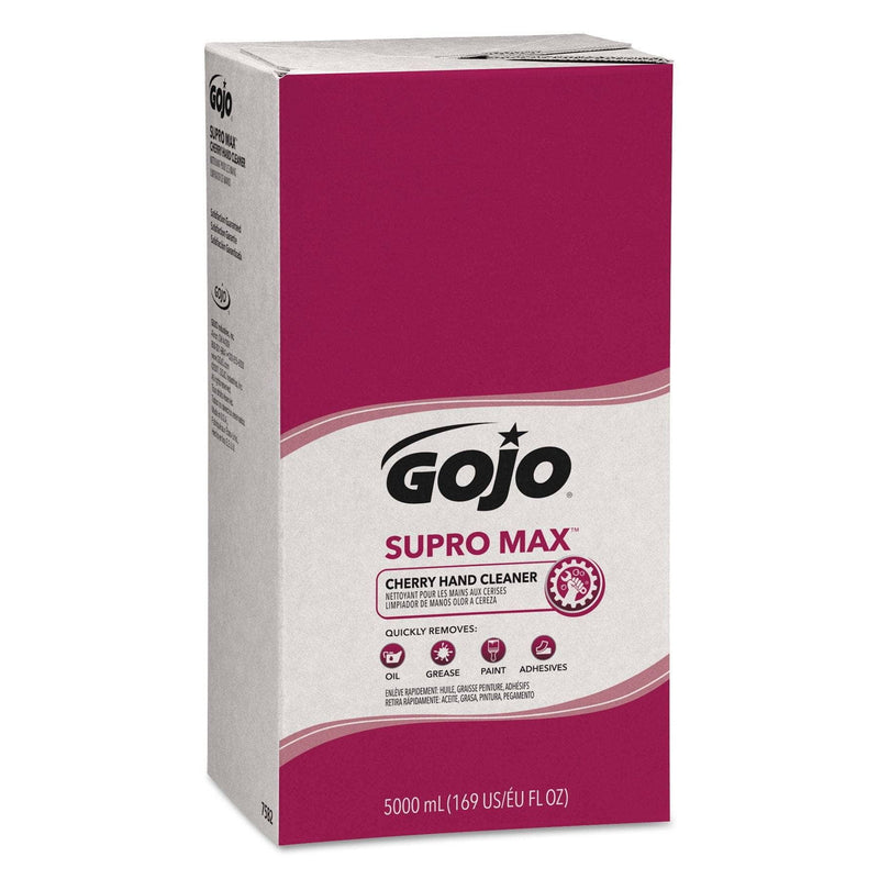 Gojo Supro Max Hand Cleaner, Cherry, 5000Ml Refill, 2/Carton - GOJ758202 - TotalRestroom.com
