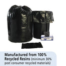 Stout Total Recycled Content Plastic Trash Bags, 60 Gal, 1.5 Mil, 36" X 58", Brown/Black, 100/Carton - STOT3658B15 - TotalRestroom.com