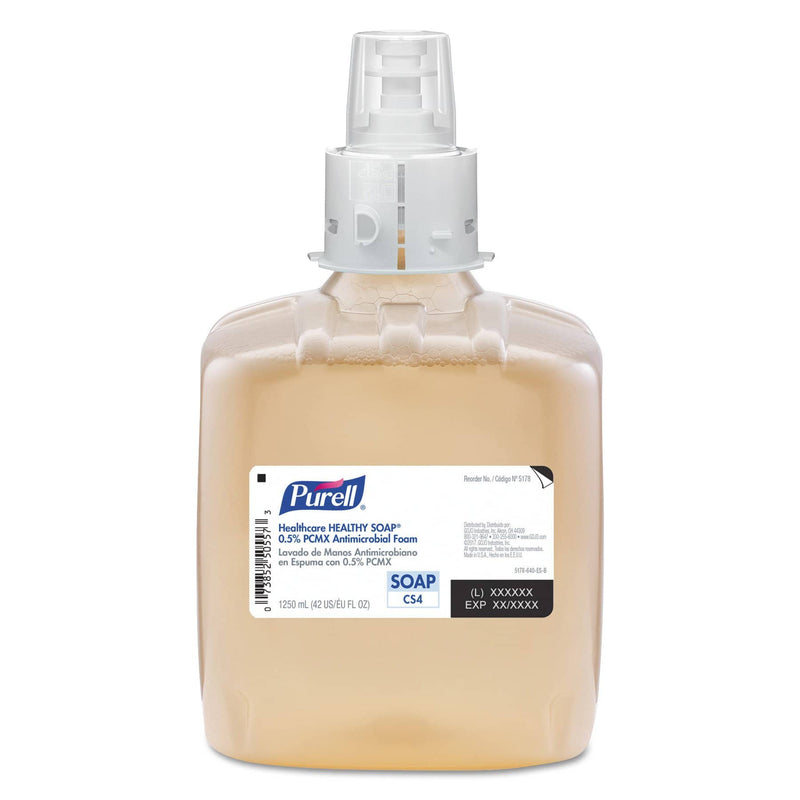 Purell Healthcare Healthy Soap 0.5% Pcmx Antimicrobial Foam, 1250 Ml, 3/Ct - GOJ517803 - TotalRestroom.com