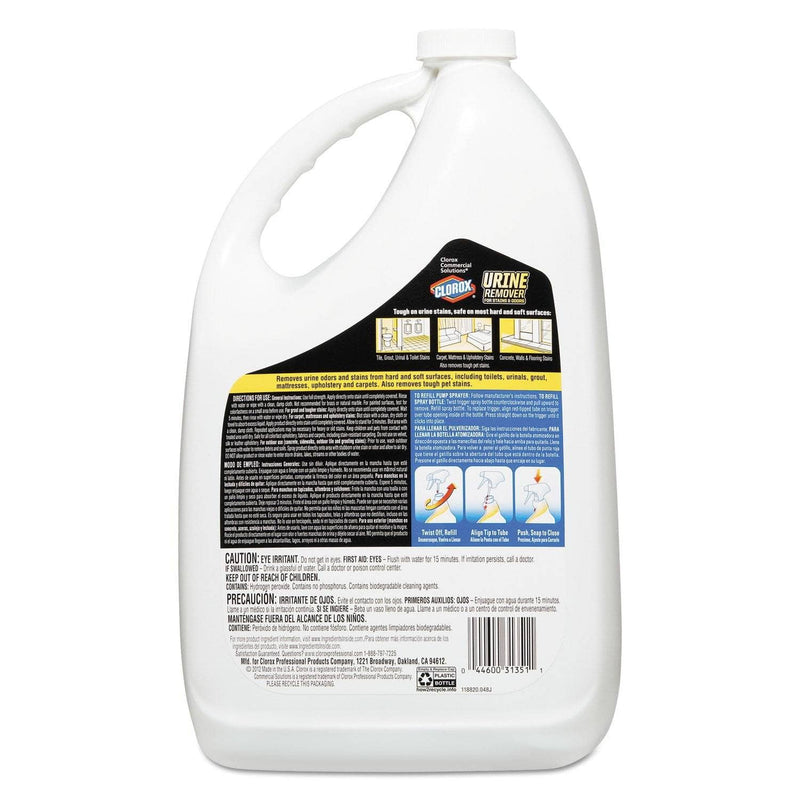 Clorox Urine Remover For Stains And Odors, 128 Oz Refill Bottle - CLO31351EA - TotalRestroom.com