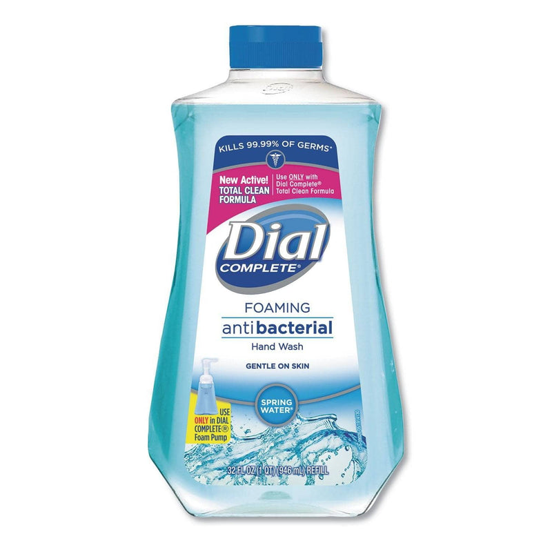Dial Antibacterial Foaming Hand Wash Spring Water Scent, 32 Oz Bottle, 6/Carton - DIA09027CT - TotalRestroom.com