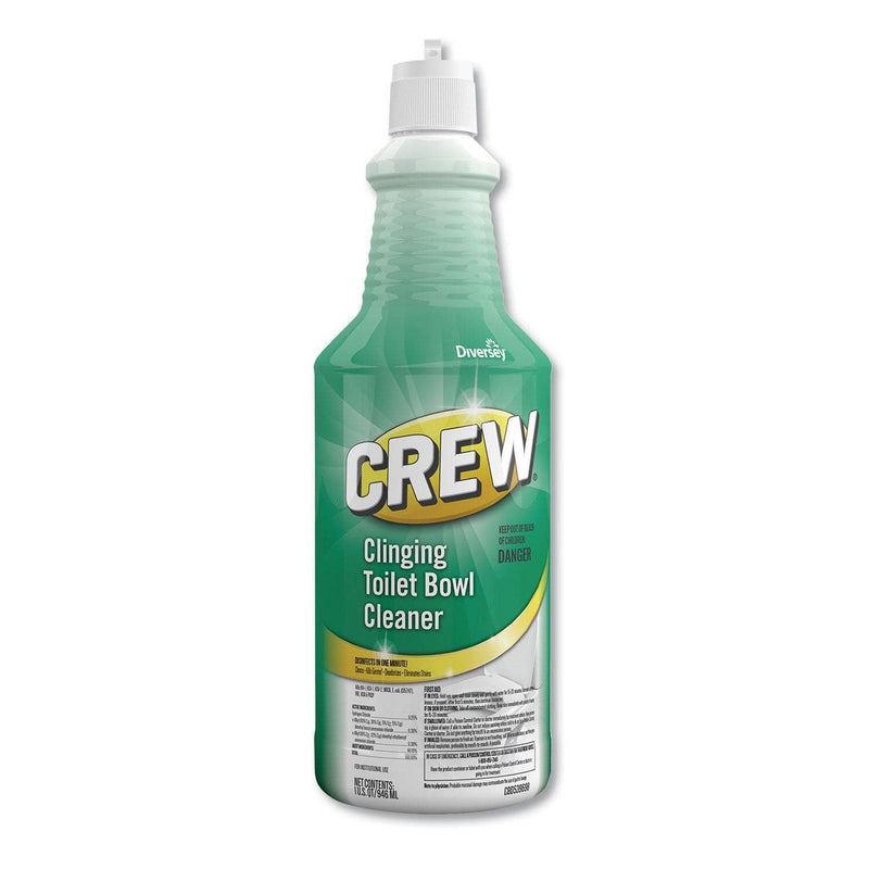 Diversey Crew Clinging Toilet Bowl Cleaner, 32 Oz Squeeze Bottle, Floral - DVOCBD539698EA - TotalRestroom.com