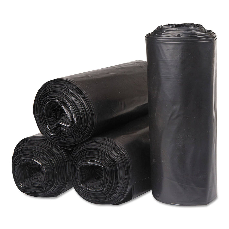 Interplast Institutional Low-Density Can Liners, 45 Gal, 0.58 Mil, 40" X 46", Black, 10/Carton - IBSSL4046HVK - TotalRestroom.com