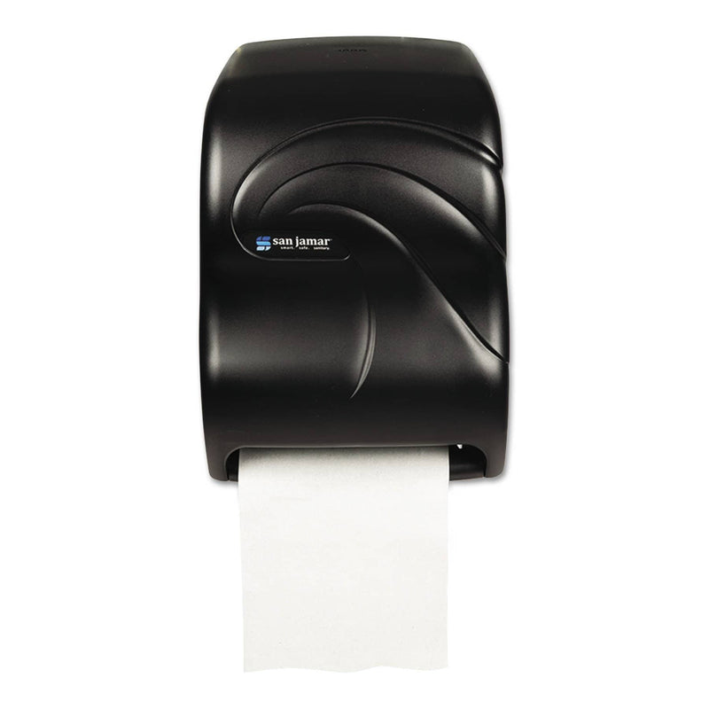 San Jamar Electronic Touchless Roll Towel Dispenser, 11 3/4 X 9 X 15 1/2, Black - SJMT1390TBK - TotalRestroom.com