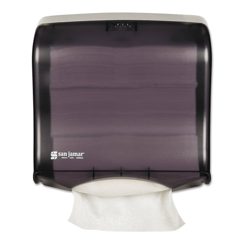 San Jamar Ultrafold Fusion C-Fold & Multifold Towel Dispenser, 11 1/2X5 1/2X11 1/2, Black - SJMT1755TBK - TotalRestroom.com