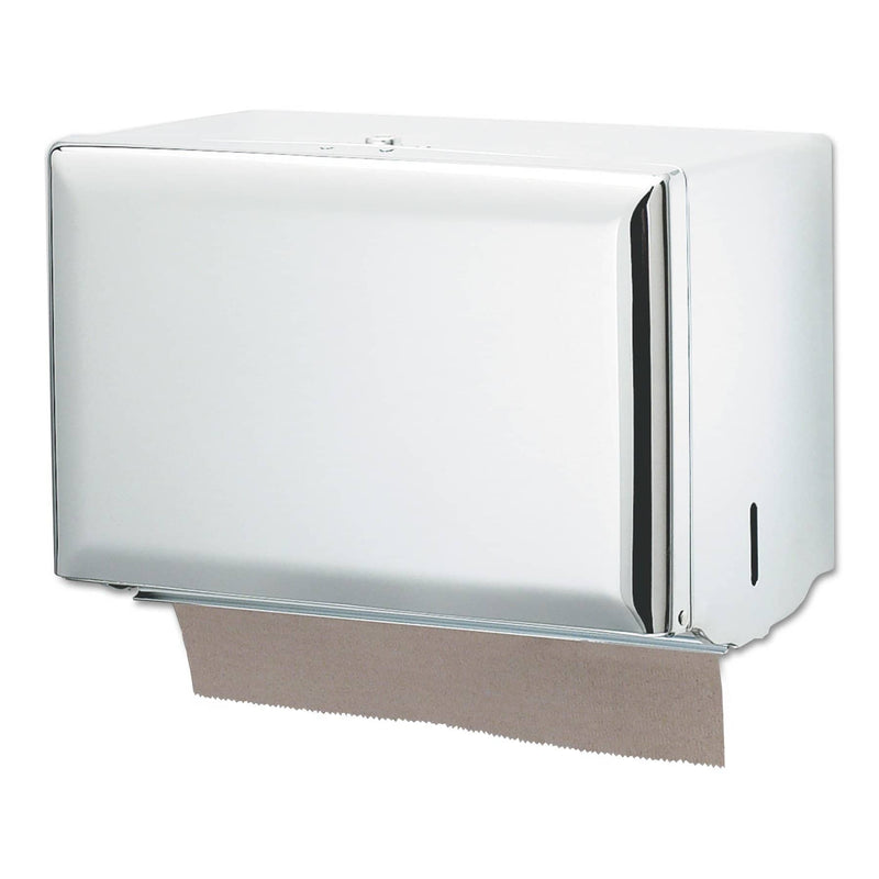 San Jamar Singlefold Paper Towel Dispenser, White, 10 3/4 X 6 X 7 1/2 - SJMT1800WH - TotalRestroom.com