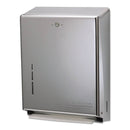 San Jamar C-Fold/Multifold Towel Dispenser, Stainless Steel, 11 3/8 X 4 X 14 3/4 - SJMT1900SS - TotalRestroom.com