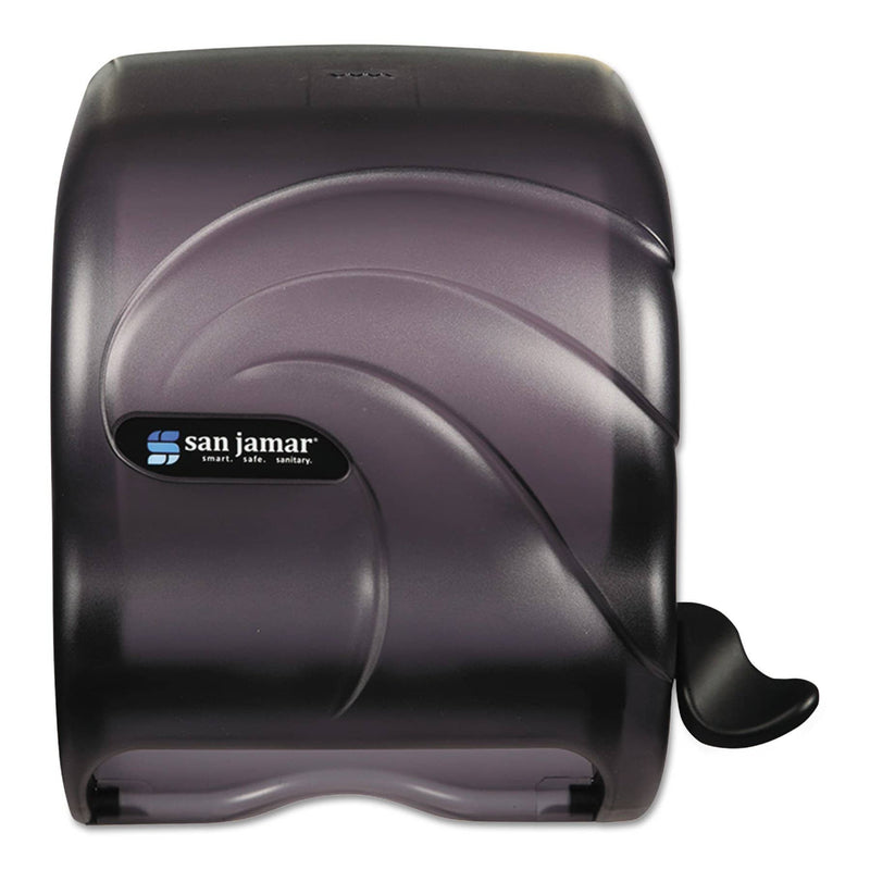 San Jamar Element Lever Roll Towel Dispenser, Oceans, Black, 12 1/2 X 8 1/2 X 12 3/4 - SJMT990TBK - TotalRestroom.com