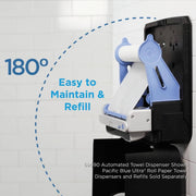 Georgia Pacific Pacific Blue Ultra Paper Towel Dispenser, Manual, 12.9 X 9 X 16.8, Black - GPC59589 - TotalRestroom.com