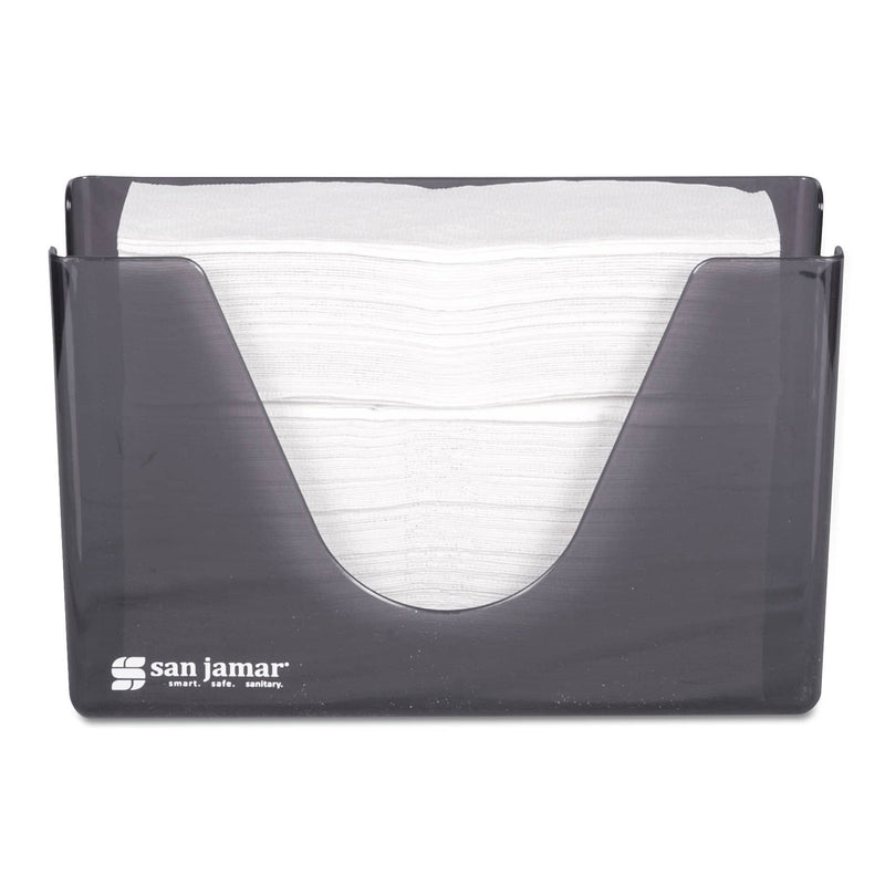 San Jamar Countertop Folded Towel Dispenser, Plastic, Black Pearl, 11 X 4 3/8 X 7 - SJMT1720TBK - TotalRestroom.com