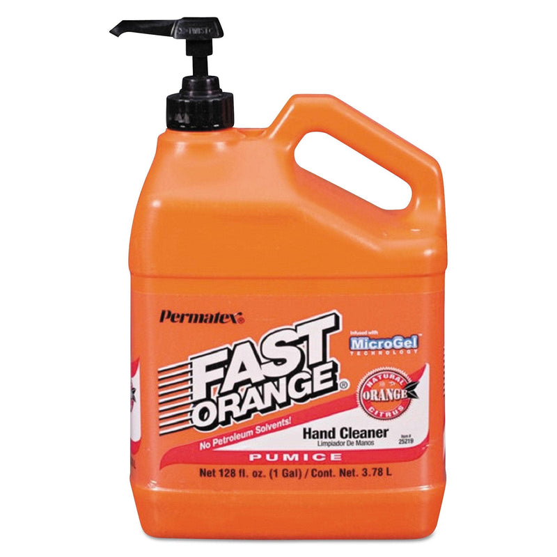 Fast Orange Pumice Hand Cleaner, Citrus Scent, 1 Gal Dispenser, 4/Carton - ITW25219CT - TotalRestroom.com