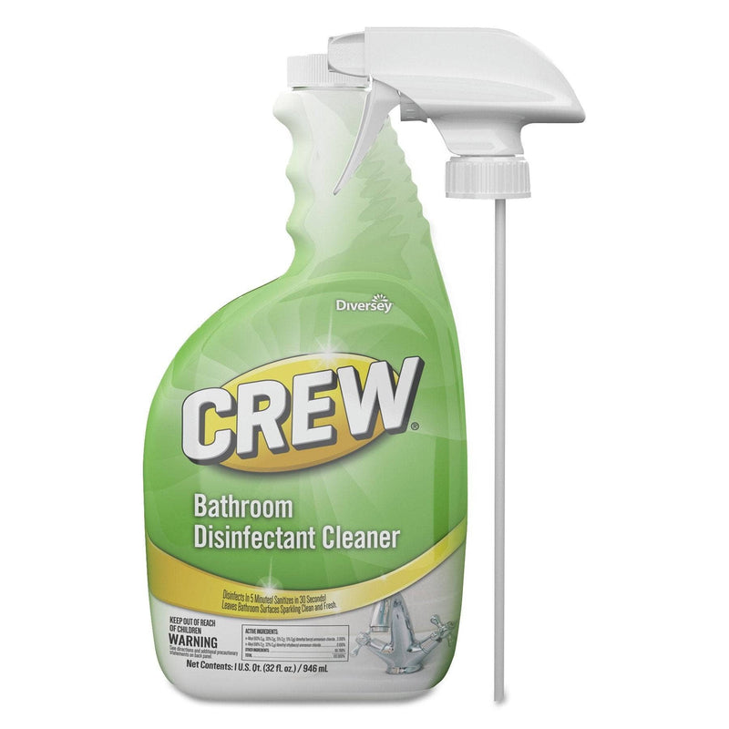 Diversey Crew Bathroom Disinfectant Cleaner, Floral Scent, 32 Oz Spray Bottle - DVOCBD540199EA - TotalRestroom.com