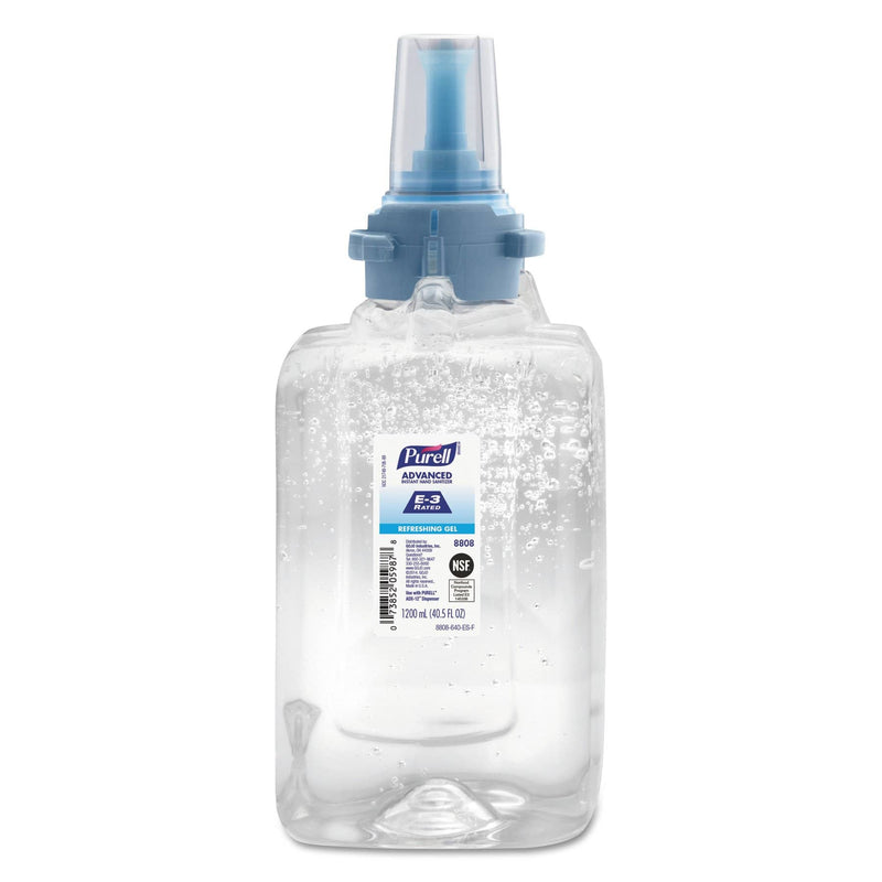 Purell Advanced E3-Rated Instant Hand Sanitizer Gel, Fragrance-Free, 1200 Ml, Refill, 3/Carton - GOJ880803 - TotalRestroom.com