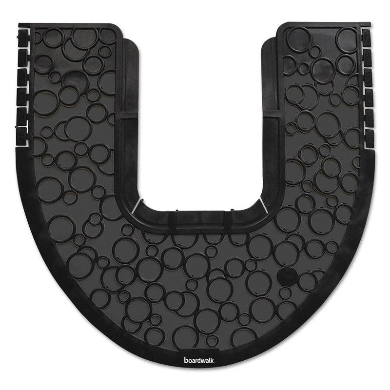 Boardwalk Commode Mat 2.0, Absorbant, Rubber, 22 X 22, Black, 6/Carton - BWKCMBB - TotalRestroom.com