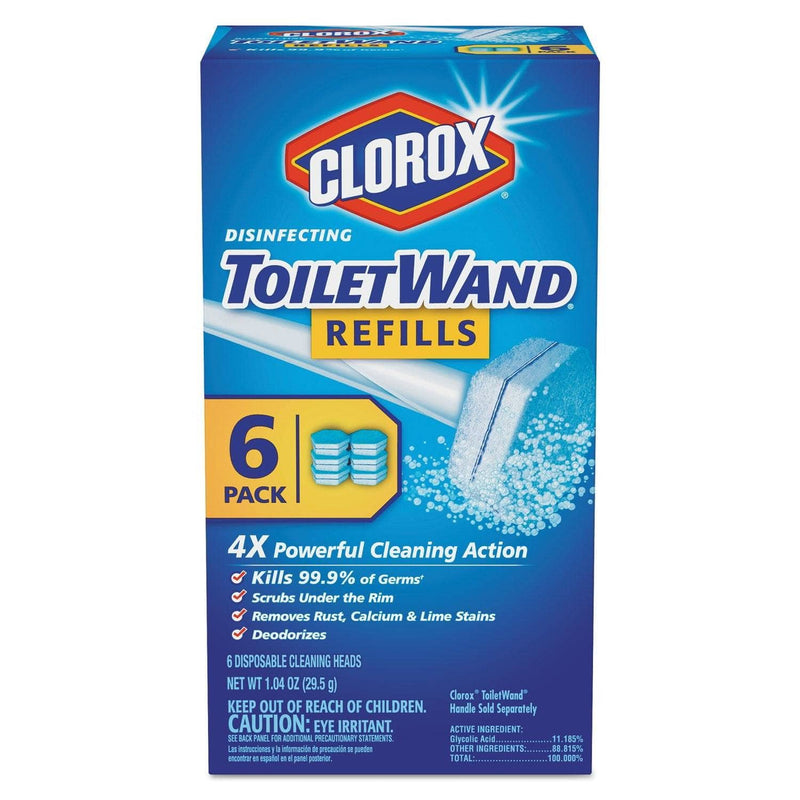 Clorox Disinfecting Toiletwand Refill Heads, 6/Pack - CLO14882 - TotalRestroom.com