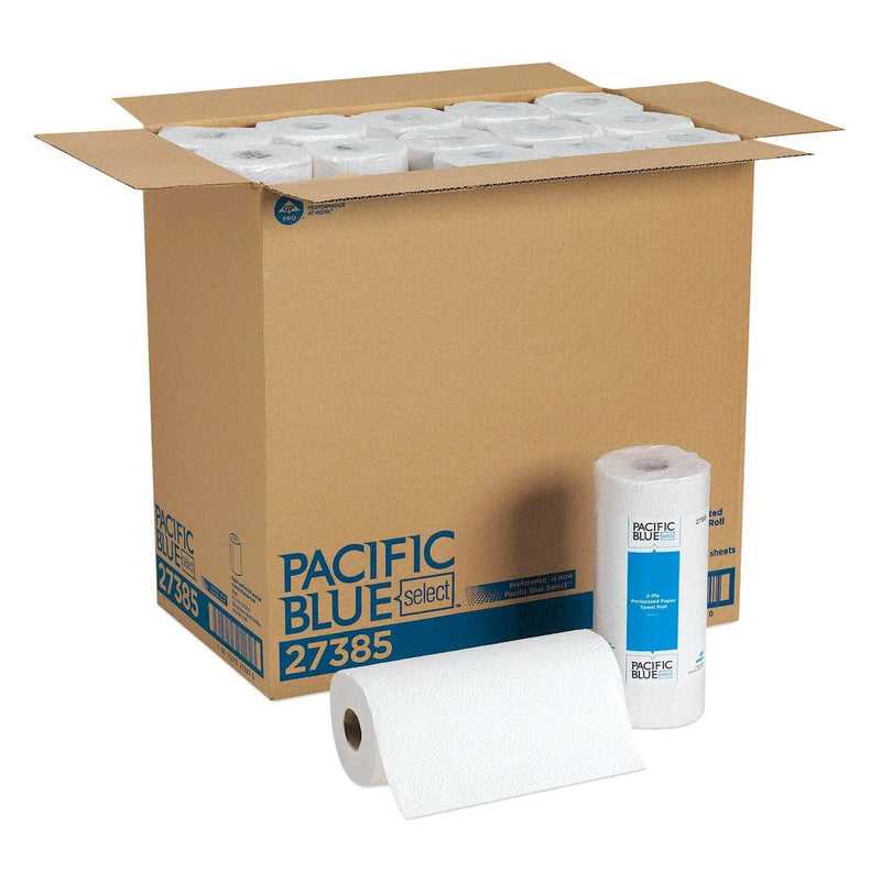 Georgia Pacific Pacific Blue Select Perforated Paper Towel, 8 4/5X11,White, 85/Roll, 30 Rolls/Ct - GPC27385 - TotalRestroom.com