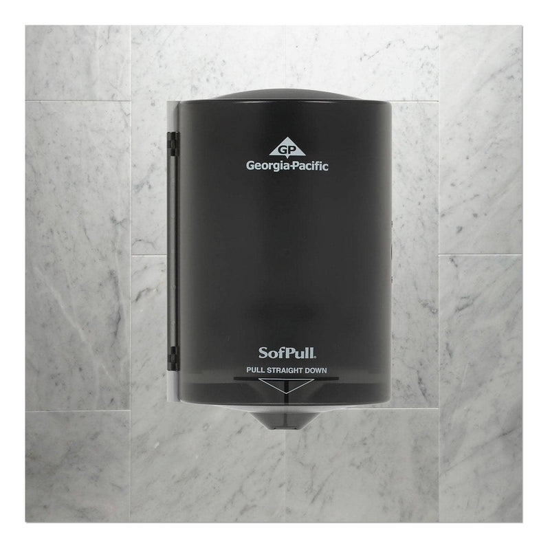 Georgia Pacific Junior C-Pull Towel Dispenser, 7 1/10W X 6 11/16 X 10 3/4, Translucent Smoke - GPC58008 - TotalRestroom.com