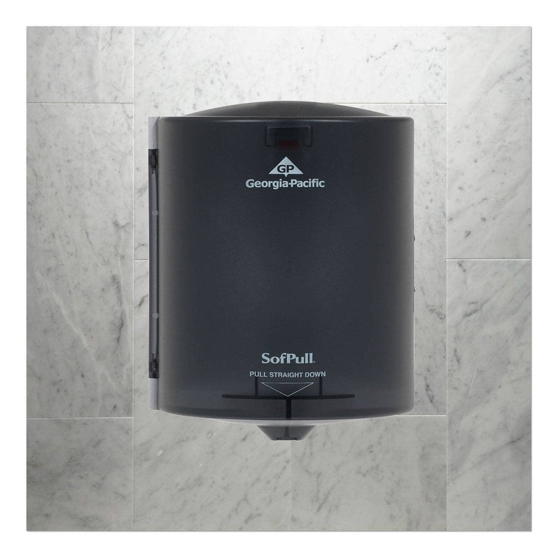 Georgia Pacific Center Pull Hand Towel Dispenser, 10 7/8W X 10 3/8D X 11 1/2H, Smoke - GPC58201 - TotalRestroom.com