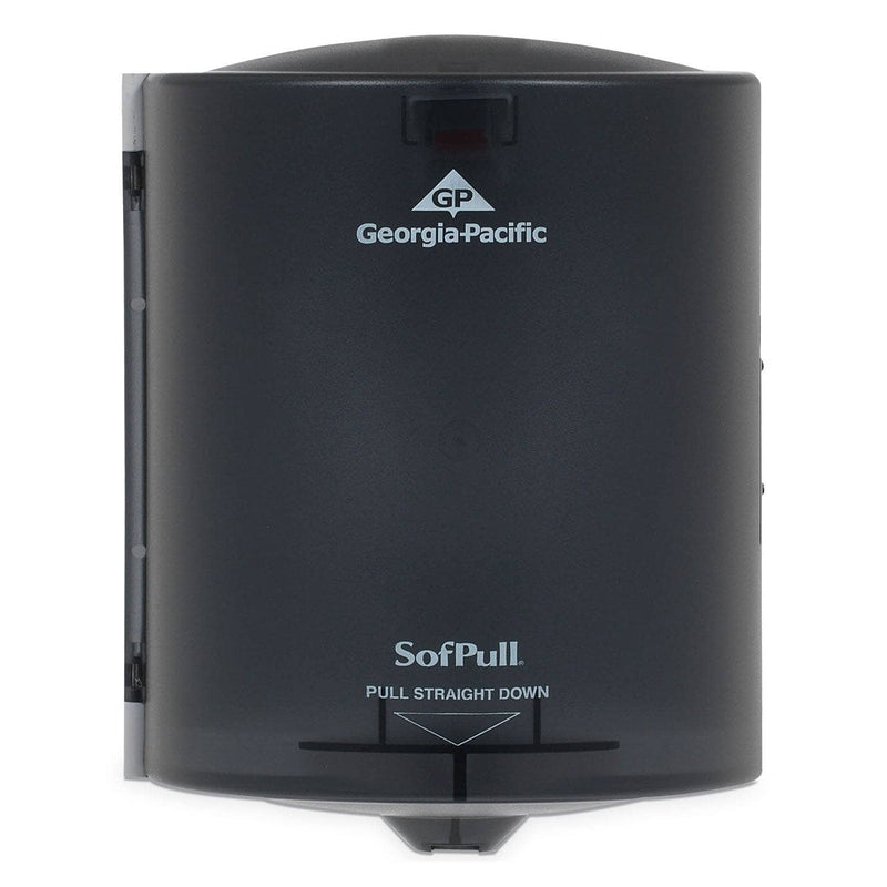 Georgia Pacific Center Pull Hand Towel Dispenser, 10 7/8W X 10 3/8D X 11 1/2H, Smoke - GPC58201 - TotalRestroom.com