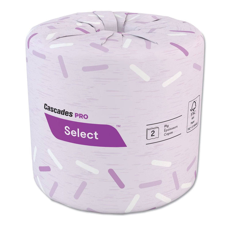Cascades Select Standard Bath Tissue, 2-Ply, White, 4 X 3, 500 Sheets/Roll, 96 Rolls/Carton - CSDB166 - TotalRestroom.com