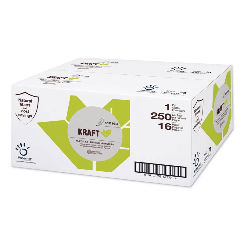 Papernet Heavenly Soft Paper Towel, 9 1/2" X 9 1/4", Brown, 16 Packs/Carton - SOD410163 - TotalRestroom.com