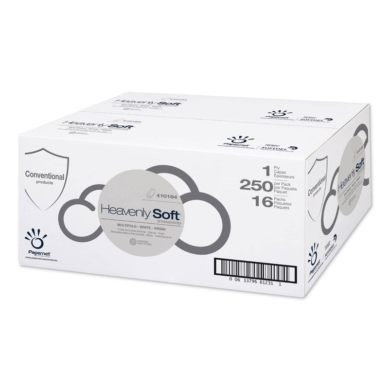 Papernet Heavenly Soft Paper Towel, 4 1/2" X 9 1/2", White, 16 Packs/Carton - SOD410164 - TotalRestroom.com