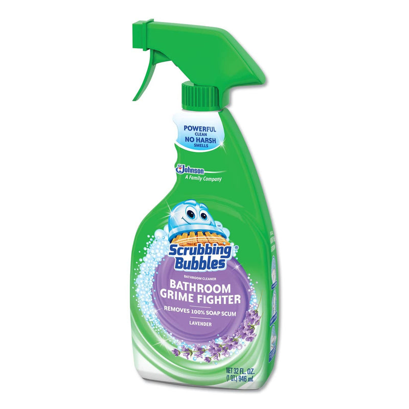 Scrubbing Bubbles Bathroom Grime Fighter, Lavender Scent, 32 Oz Spray Bottle - SJN302288EA - TotalRestroom.com