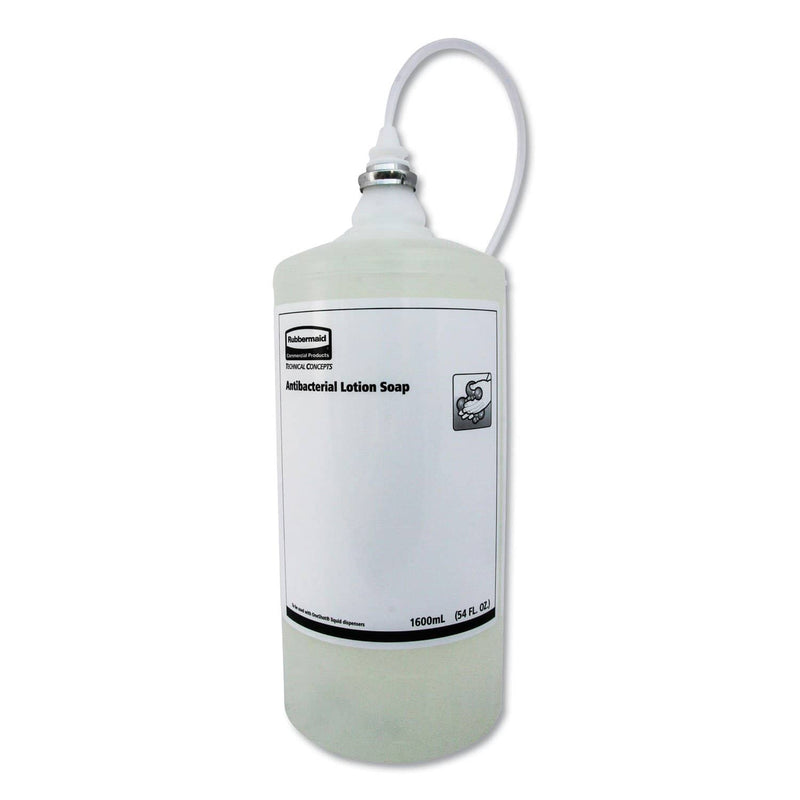 Rubbermaid One Shot Antibacterial Enriched Lotion Soap Refill, Unscented, 1600 Ml, 4/Carton - RCP2018581CT - TotalRestroom.com
