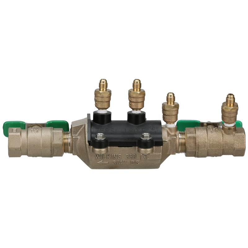 Zurn 34-350XLFT 3/4" 350XL Double Check Backflow Preventer with SAE flare test fitting