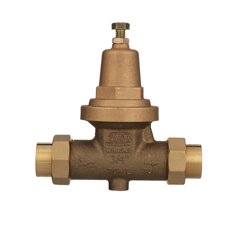 Zurn 34-70XLDU 3/4" 70XL Pressure Reducing Valve with Double Union FNPT Connection